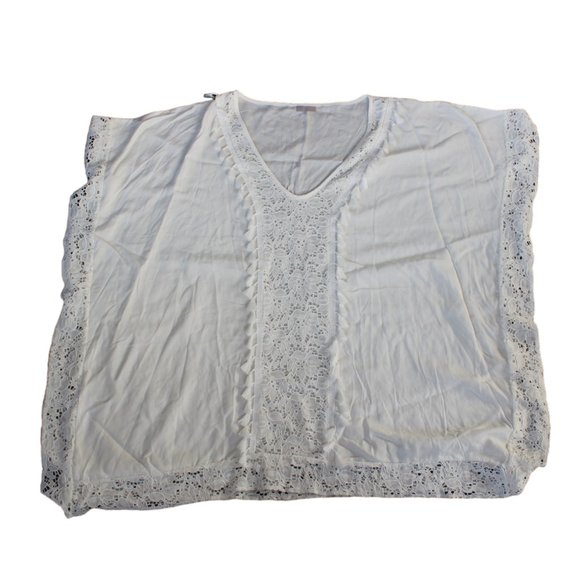 White Swimsuit Cover Up- Tunic Style - Picture 10 of 10